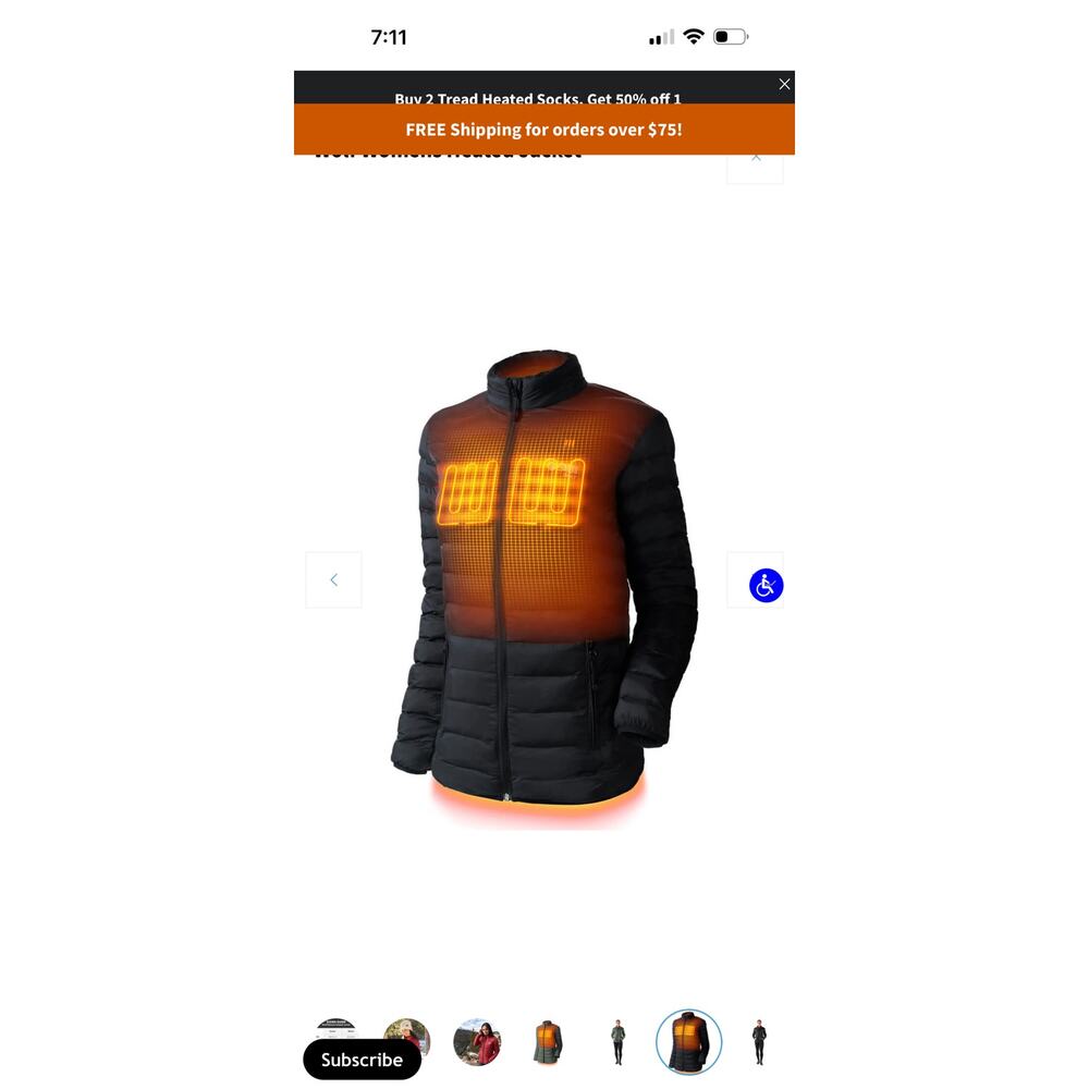 Wolf Women/s Heated Jacket size Large